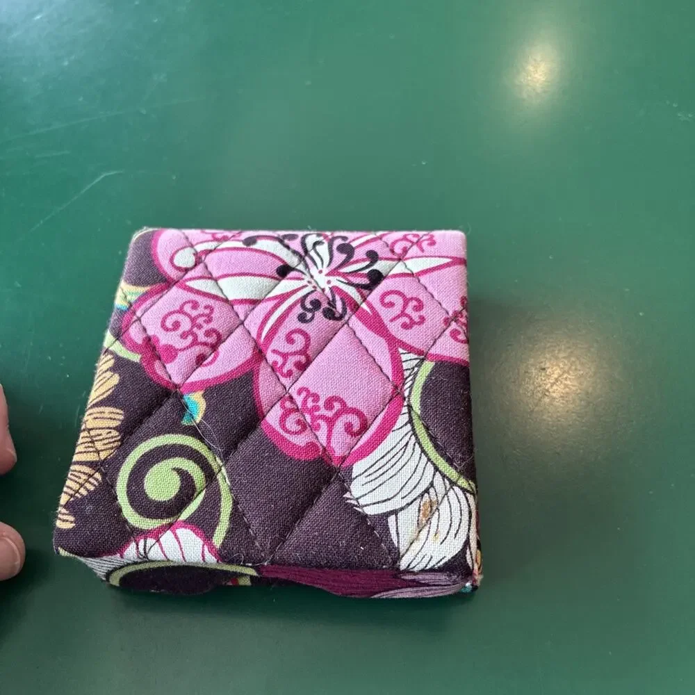 Vera Bradley Mod Floral Pink Sticky Note Holder Office Supplies Post It